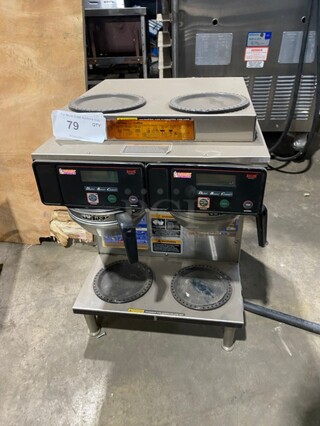 Bunn Commercial Countertop Dual Coffee Brewing Machine! With 4 Burners! All Stainless Steel! Model AXIOM2/2TWIN Serial AXTN012812! 120/208-240V 1Phase!