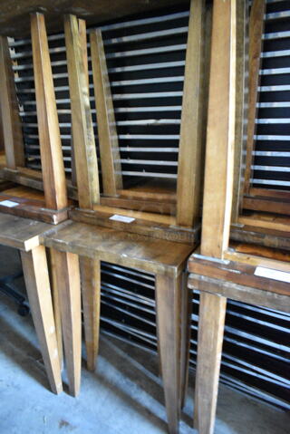 5 Various Wooden Tables. Includes 55x24x36, 24x30x30, 43x24x33. 5 Times Your Bid! 