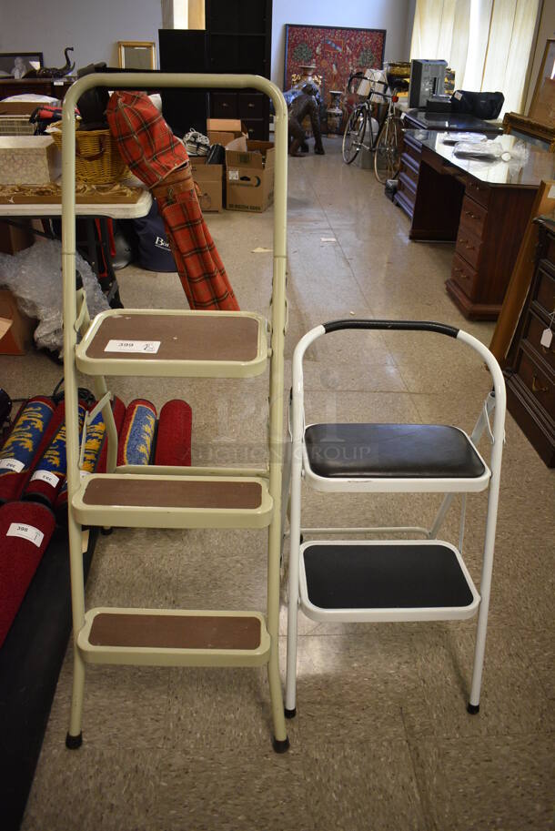 ALL ONE MONEY! 31" and 51" Metal Fold Out Step Ladders