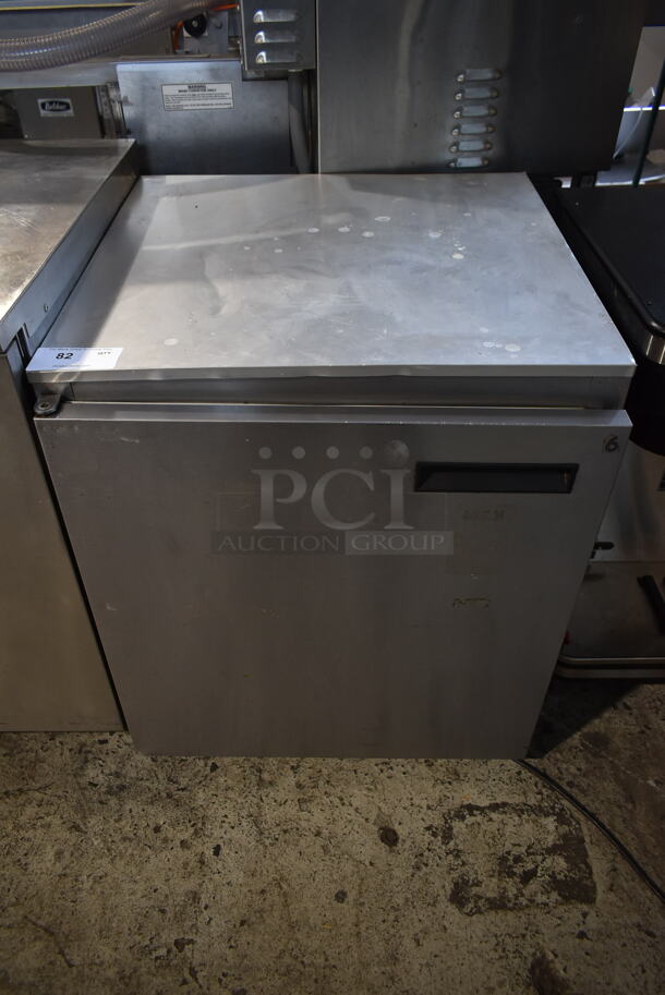Delfield 406CA-DHL-DD1 Stainless Steel Commercial Single Door Undercounter Cooler. 115 Volts, 1 Phase. Tested and Powers On But Does Not Get Cold