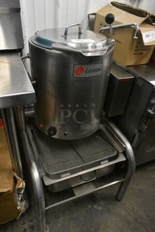 Legion EKF-5/TFH Stainless Steel Commercial Electric Powered 5 Gallon Steam Kettle. 208 Volts, 3 Phase.