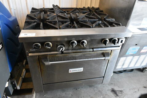 2021 Garland G36-6C Stainless Steel Commercial Natural Gas Powered 6 Burner Range w/ Oven. 