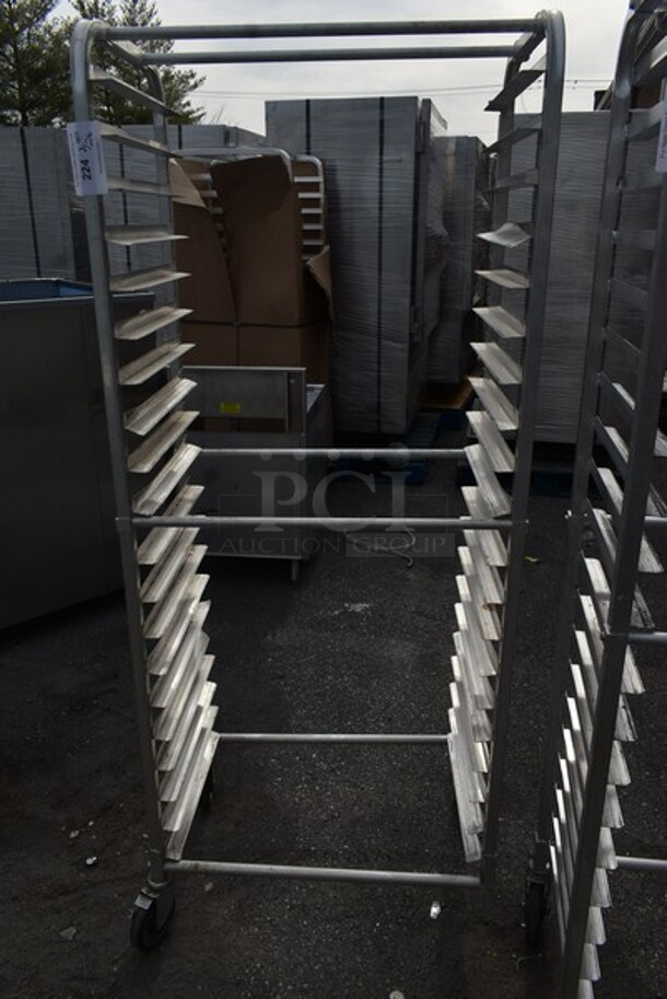 Metal Commercial Pan Transport Rack on Commercial Casters. 