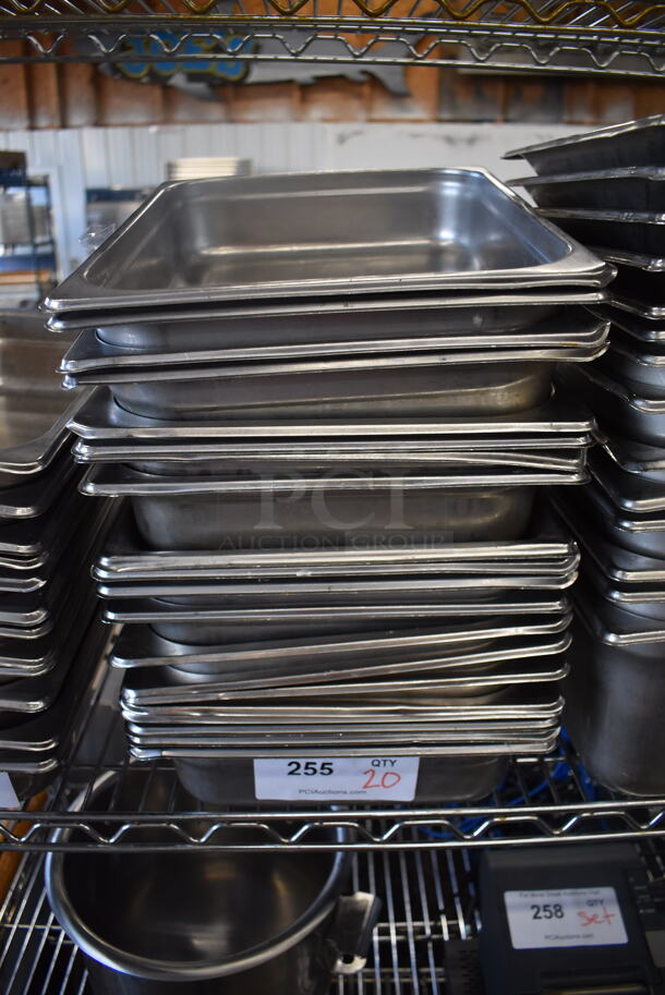 20 Stainless Steel 1/2 Size Drop In Bins. 1/2x2. 20 Times Your Bid!