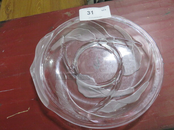 One 14 Inch Glass Tray.