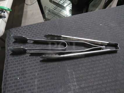 Assorted SS Tongs. 3XBID