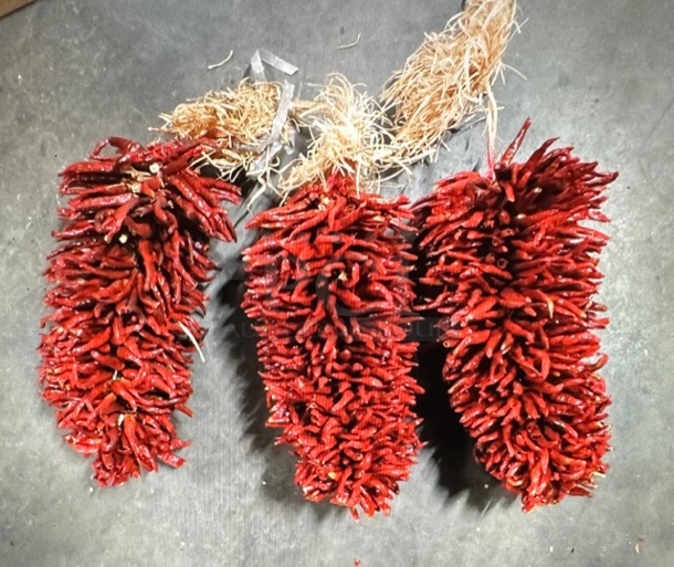 Hanging Cluster Of Chili Peppers. 3XBID