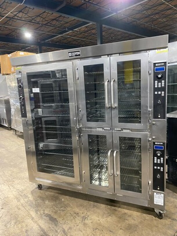 AMAZING! BEAUTIFUL! Doyon Commercial Electric Powered Baking Oven And Proofer Oven Combo! With Steam Injection! With View Through Doors! With Metal Oven Racks! All Stainless Steel! On Casters! WORKING WHEN REMOVED! Model: JAOP12SL SN: 588350001212 208V 60HZ 3 Phase