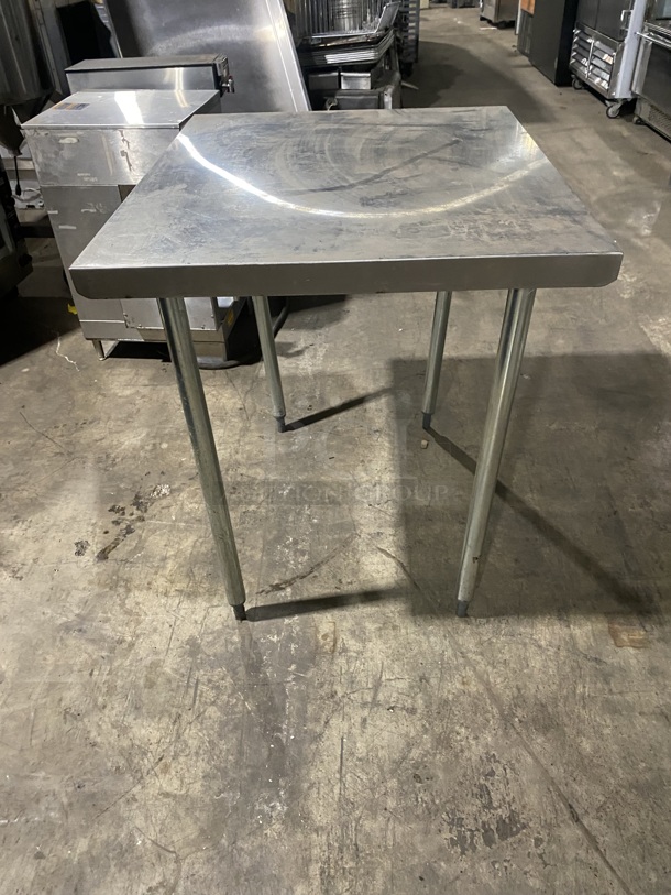 Nice! Regency All Stainless Steel Open Base Prep Table! On Legs! 