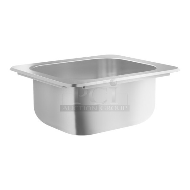BRAND NEW SCRATCH AND DENT! Regency 600DIS1113  9 3/8" x 10 13/16" x 6" 22-Gauge Stainless Steel One Compartment Drop-in Sink