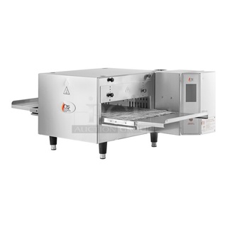 BRAND NEW SCRATCH AND DENT! Cooking Performance Group CPG 351ICOED Stainless Steel Commercial Countertop Electric Powered Conveyor Pizza Oven. 240 Volts, 1 Phase. 