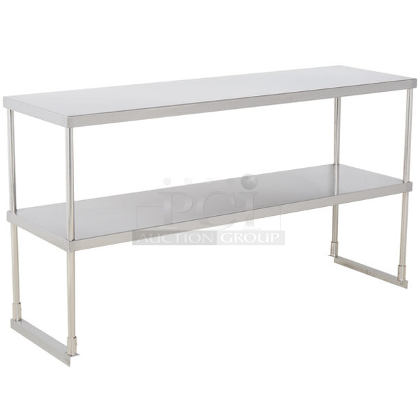 BRAND NEW SCRATCH AND DENT! Regency 600DOS1860 Stainless Steel Double Deck Overshelf - 18" x 60" x 32"