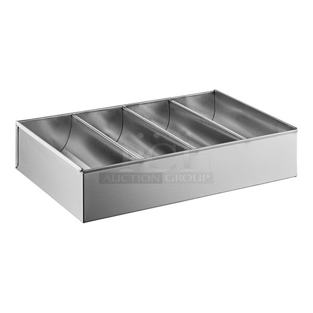 BRAND NEW SCRATCH AND DENT! Vollrath 99700 92299700 Heavy Duty 4-Compartment Stainless Steel Cutlery Box