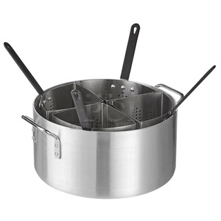 BRAND NEW SCRATCH AND DENT! Choice 471PASTA20KT 5-Piece Vegetable and Pasta Cooker Set with 20 Qt. Aluminum Pot and 5 Qt. Stainless Steel Insets