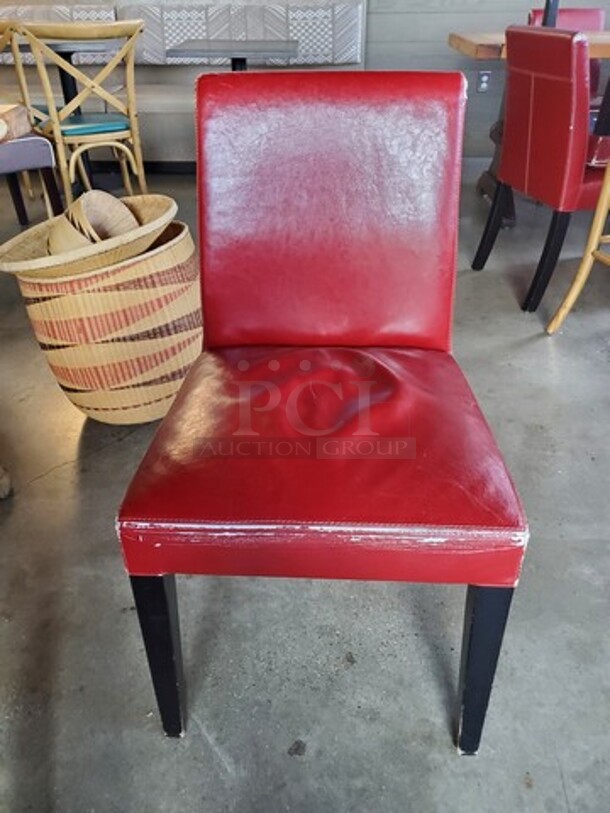 Red Dinning Chair (sign of ware) - Item #1127433