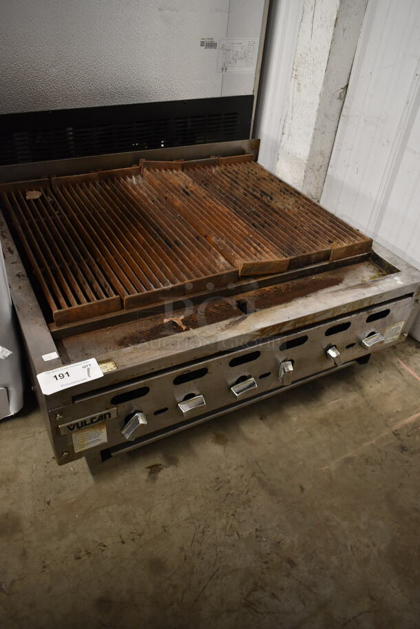 Vulcan Stainless Steel Commercial Countertop Gas Powered Charbroiler Grill.