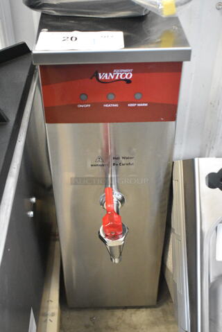 BRAND NEW SCRATCH AND DENT! Avantco 177HWDA2 Stainless Steel 2 Gallon Hot Water Dispenser. 120 Volts, 1 Phase. 