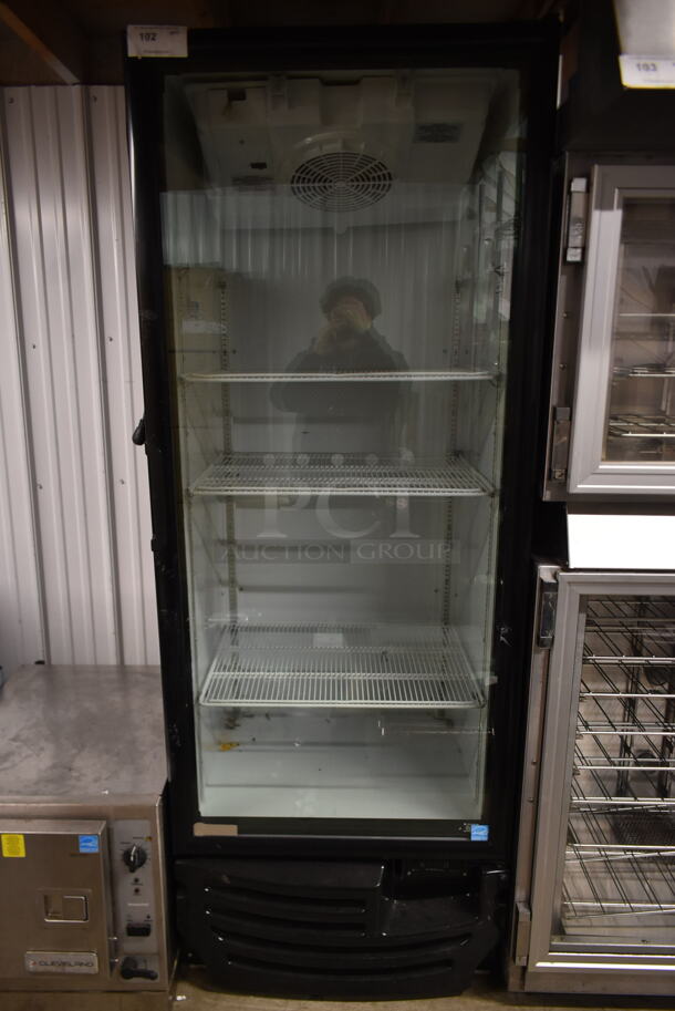 Imbera G319 ENERGY STAR Metal Commercial Single Door Reach In Cooler Merchandiser w/ Poly Coated Racks. 115 Volts, 1 Phase. Tested and Powers On But Does Not Get Cold