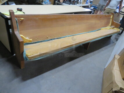 One Wooden Church Pew. 132X23X34