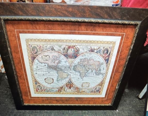 One Framed Matted World Picture. 41X35