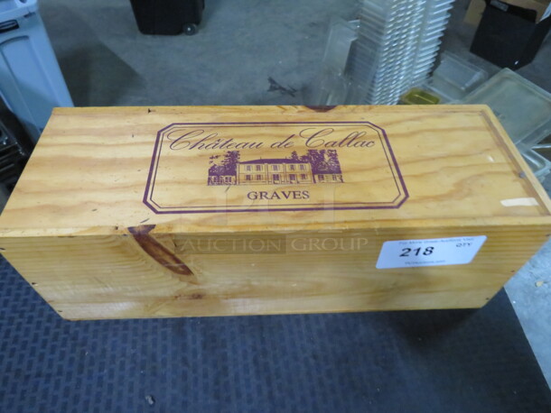 One Wooden Wine Bottle Box