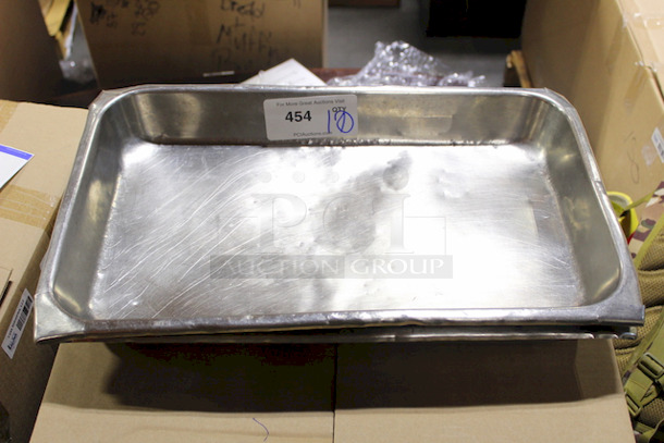 SWEET! 2-1/2" Deep Full Size Hotel Pans, Stainless Steel. 20-3/4x12-3/4x2-1/2 10x Your Bid