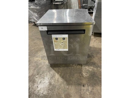 Delfield Enodis Commercial Single Door Lowboy/Worktop Cooler! All Stainless Steel! On Casters! MODEL:406-STAR2 SN:0510036100557-T 115V!