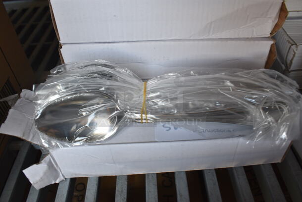 60 BRAND NEW IN BOX! Winco 0021-03 Stainless Steel Continental Dinner Spoons. 7.5". 60 Times Your Bid!