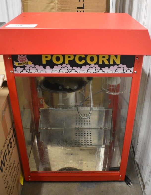 Carnival King 382PM30R Metal Commercial Countertop Popcorn Maker and Merchandiser. 110 Volts, 1 Phase. 22x16.5x30. Tested and Working!
