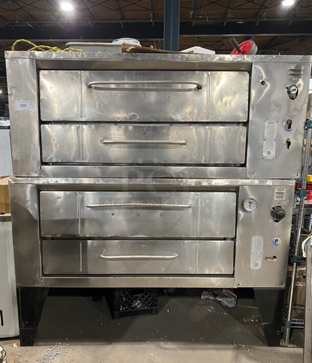 Stainless Steel Commercial Natural Gas Powered Pizza Ovens! 2X your Bid Makes One Unit! - Item #1117405