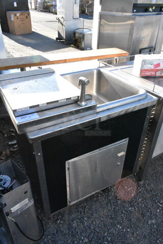 Stainless Steel Commercial Portable Unit w/ Bay on Commercial Casters. 