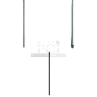 4 BRAND NEW SCRATCH AND DENT! Items Including Regency 600LEGSS820 32 1/4" Stainless Steel Leg for Work Tables, Regency 600LEGGALV12 20 1/2" Galvanized Steel Leg for Sinks, Regency 460EBP34 34" NSF Black Epoxy Post. 4 Times Your Bid! May Be Missing Pieces. 