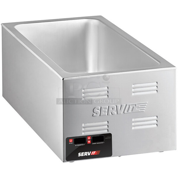 BRAND NEW SCRATCH AND DENT! 2023 ServIt 423FW150 Stainless Steel Commercial Countertop Food Warmer. 120 Volts, 1 Phase. Tested and Working!