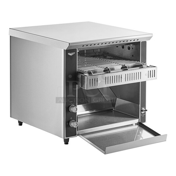 BRAND NEW SCRATCH AND DENT! Vollrath CT2BH-120400 JT1BH Stainless Steel Commercial Countertop Conveyor Toaster with 2 1/2" Opening. 120 Volts, 1 Phase. Tested and Working!