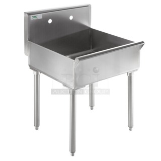 BRAND NEW SCRATCH & DENT! Regency 18-Gauge 304 Stainless Steel Standing Mop Sink - 21" x 24" x 8". Dented. 