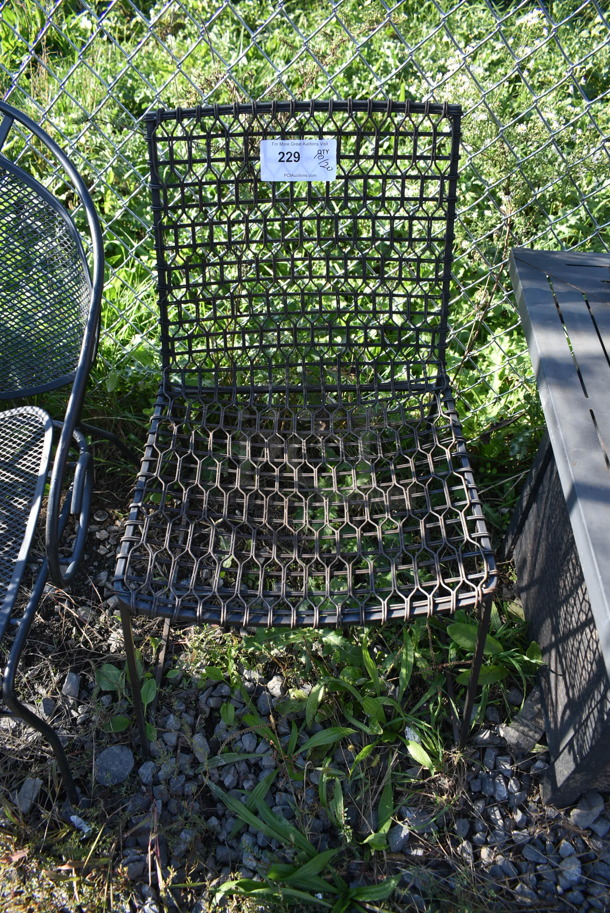 Black Metal Mesh Patio Chair