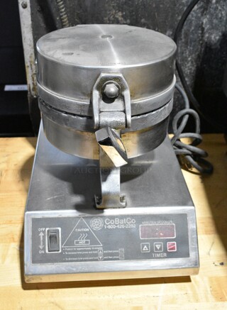 Stainless Steel Commercial Countertop Waffle Cone Maker. 