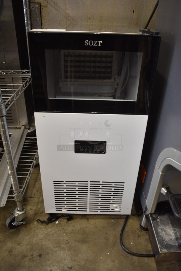 Sozt SDZ-45 Stainless Steel Commercial Undercounter Self Contained Ice Machine. 120 Volts, 1 Phase. 