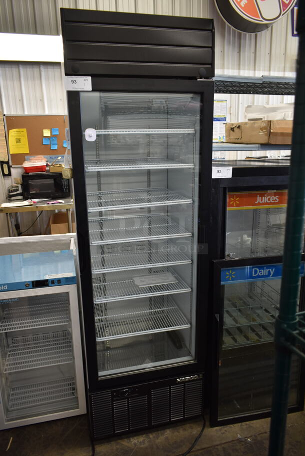 2019 Habco SE18HC Metal Commercial Single Door Reach In Cooler Merchandiser w/ Poly Coated Racks. 115 Volts, 1 Phase. Tested and Working!