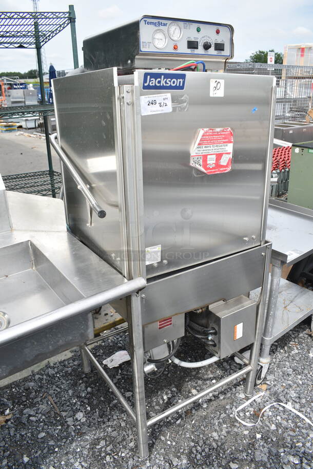 2019 Jackson TEMPSTAR Stainless Steel Commercial Pass Through Dishwasher. Goes GREAT w/ Lot 248! 208-230-460 Volts, 3 Phase. 