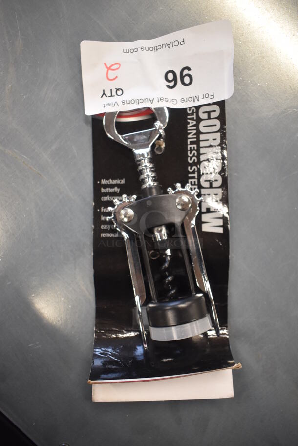 2 BRAND NEW! Stainless Steel Corkscrews. 6". 2 Times Your Bid!