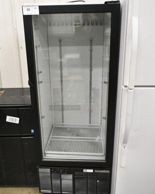 Habco SE12 Metal Commercial Single Door Reach In Cooler Merchandiser w/ Poly Coated Racks. 115 Volts, 1 Phase. 