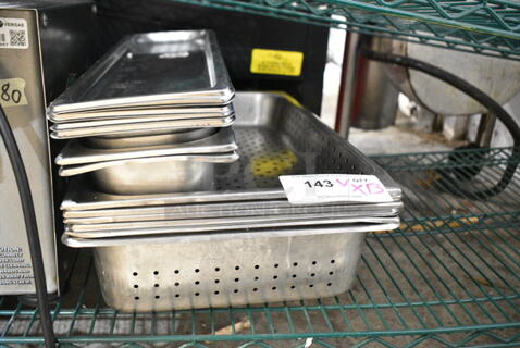 13 Various Stainless Steel Drop In Bins Including Full Size. 13 Times Your Bid! 