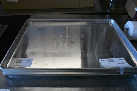 6 BRAND NEW SCRATCH AND DENT! 9369001 Vollrath 9001 Wear-Ever Full Size 16 Gauge 18" x 26" Wire in Rim Aluminum Bun / Sheet Pan. 6 Times Your Bid! 