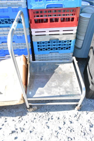 Metal Baking Pan Cart on Commercial Casters. 