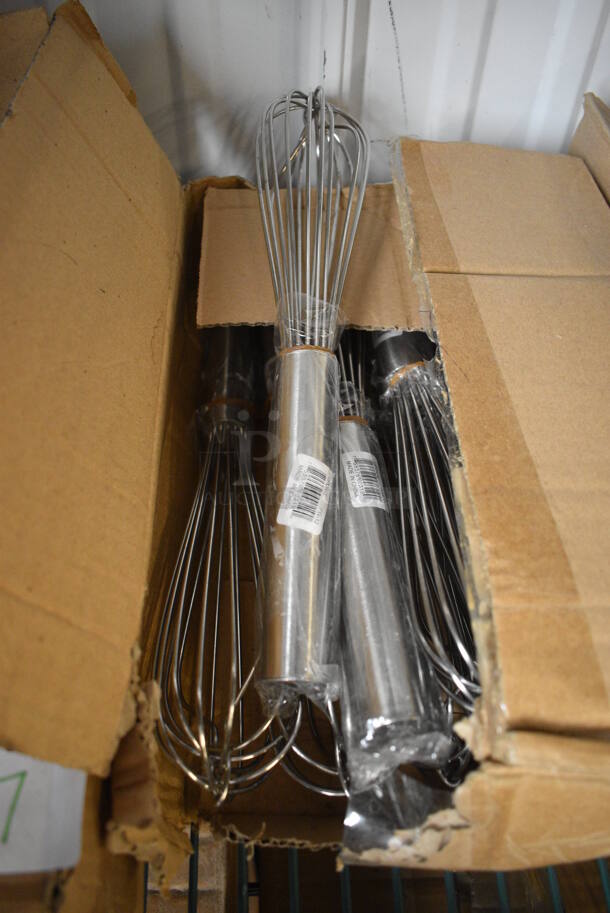 9 BRAND NEW IN BOX! Update Stainless Steel Whisks. 12". 9 Times Your Bid!