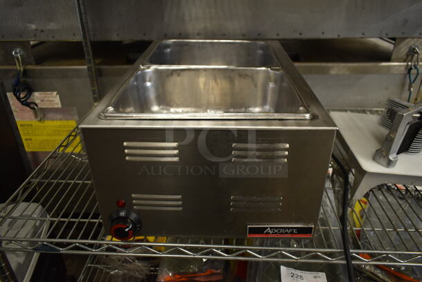 2021 Adcraft FW-1200W Stainless Steel Commercial Countertop Food Warmer. 120 Volts, 1 Phase. Tested and Working!
