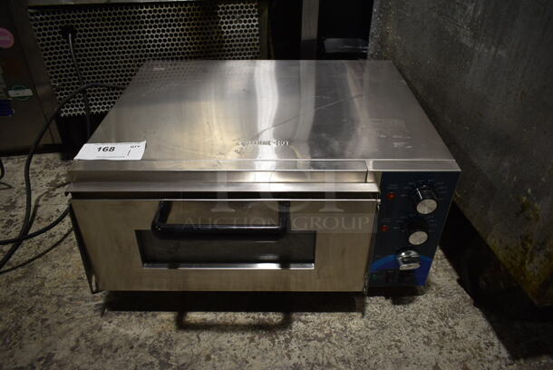 BRAND NEW SCRATCH AND DENT! 2023 Hoocoo CMO-1 Stainless Steel Commercial Countertop Electric Powered Pizza Oven w/ Broken Cooking Stone. 120 Volts, 1 Phase. Tested and Working!