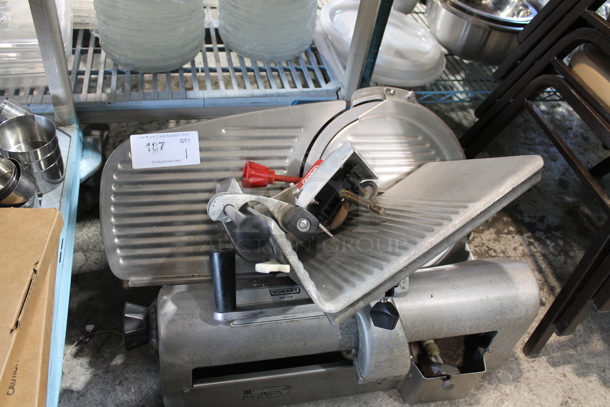 Hobart 1612 Stainless Steel Commercial Countertop Automatic Meat Slicer w/ Blade Sharpener. 115 Volts, 1 Phase. Tested and Working!