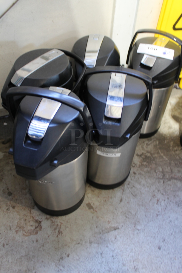 5 Stainless Steel Air Pots. 5 Times Your Bid!